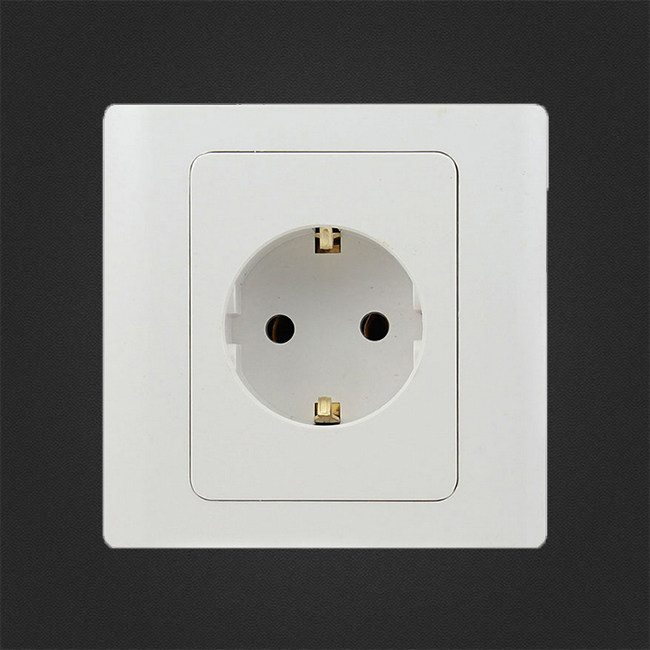 欧式 欧标欧规电源插座16a德式 插座面板德标墙壁插座两孔圆形86型 - 