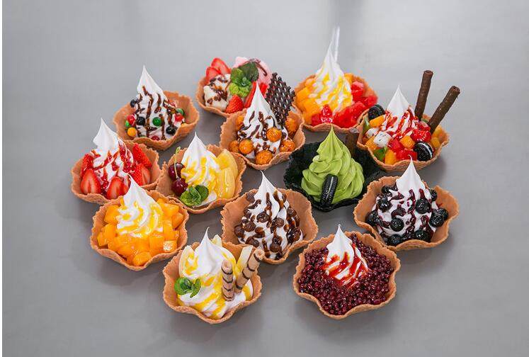 冰淇淋定做仿真花式蛋筒碗式脆皮水果模型甜品diy仿真材料