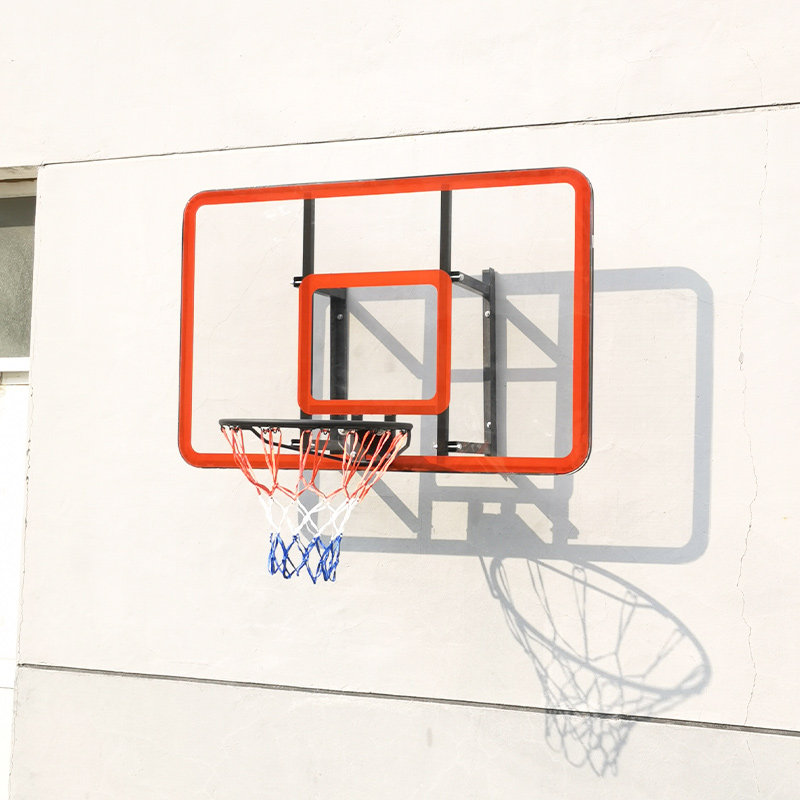 篮球架钢化钢化玻璃玻璃板壁挂式升降墙壁式投篮框户外篮球架