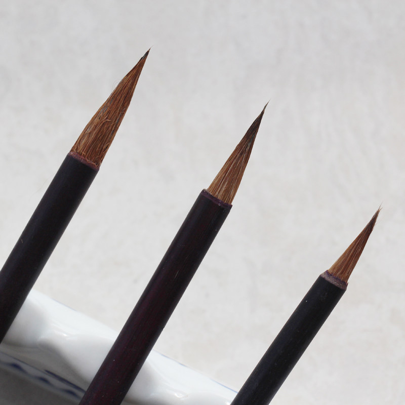 高档工业化工点油漆毛笔大狼狼毫纯竹杆补幼儿毛笔