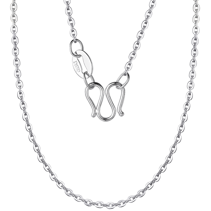 铂金woothy吾昔锁骨项链pt950白金金时尚字链百搭颈饰