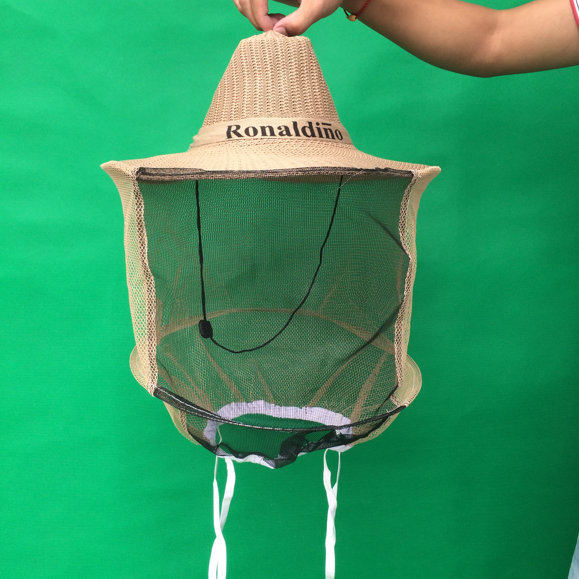 包邮养蜂工具加厚面网防蜂帽防护服超强防护蜂衣牛仔帽加厚