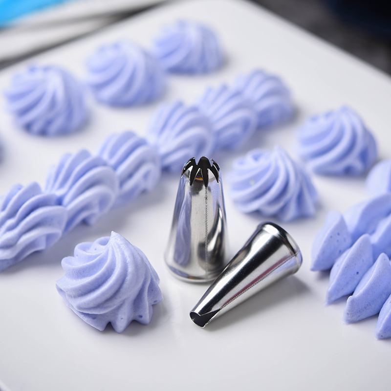 百钻裱花嘴 蛋糕奶油挤花袋嘴 做泡芙曲奇烘焙工具大小号玫瑰花嘴