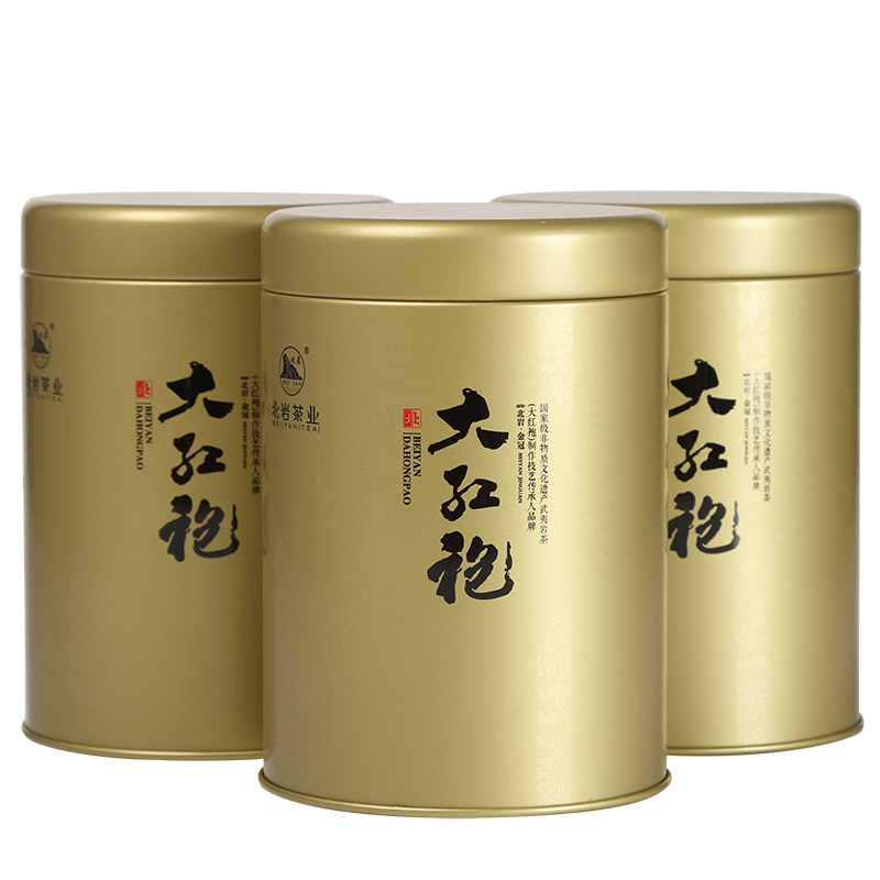 北岩金冠大红袍100gx3罐传统工艺碳焙浓香型大红袍茶叶工作茶