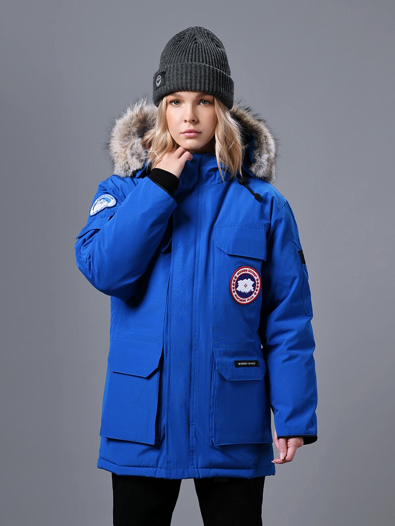 加拿大正品艾大鹅羽绒服女连帽外套情侣款08远征保暖派克服棉服男