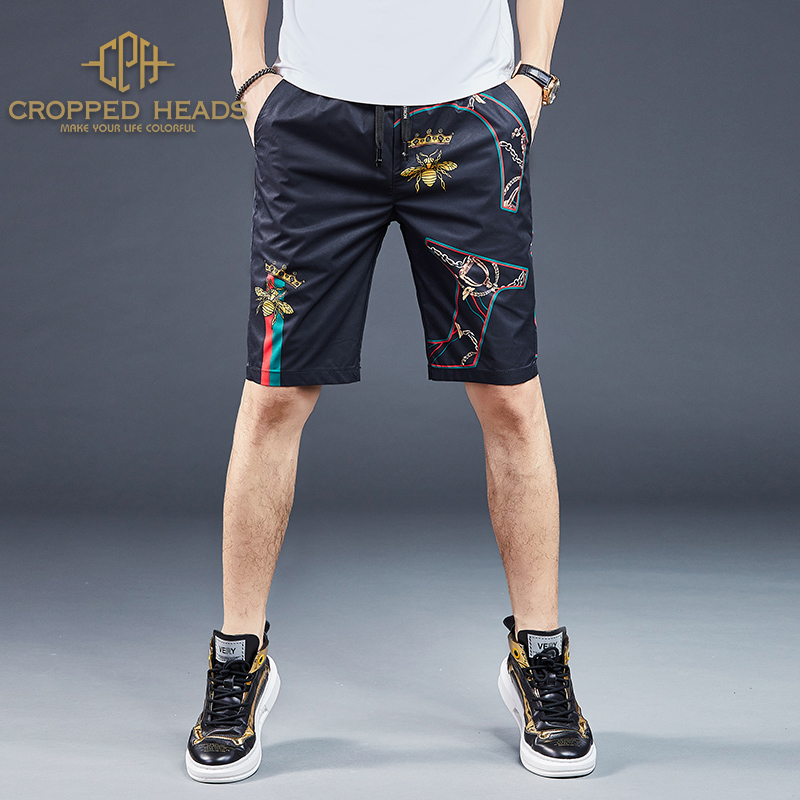 2021夏季新款男短裤外穿潮牌ins男裤子男装休闲裤潮流五分大裤衩