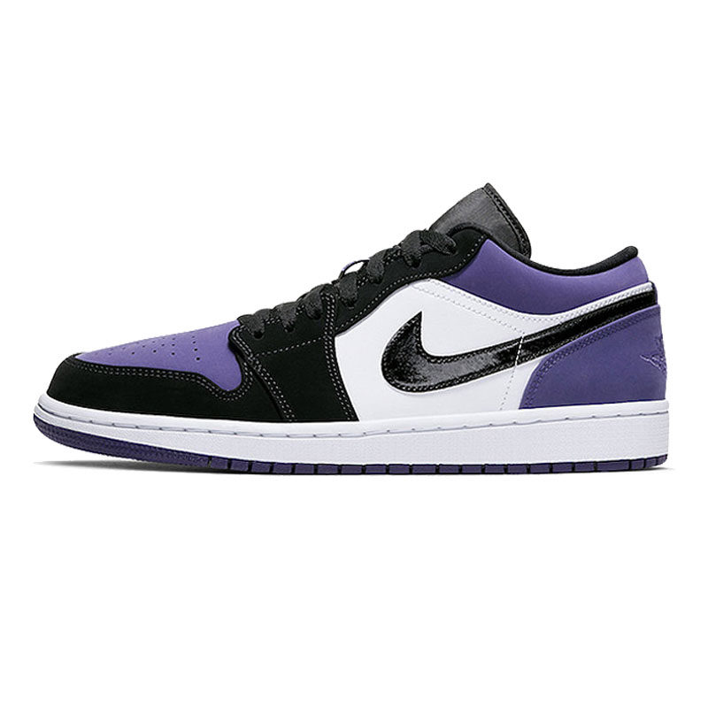 air jordan1 low乔aj1白黑紫脚趾葡萄男女低帮篮球板鞋553558-125