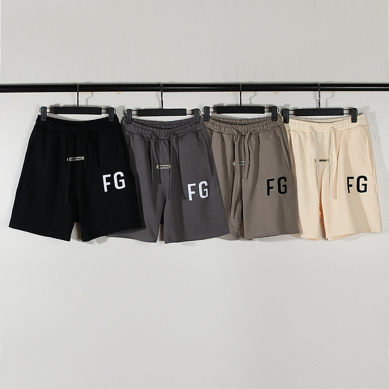 fearofgodfogessentials复线fg植绒抽绳宽松短裤男女休闲裤