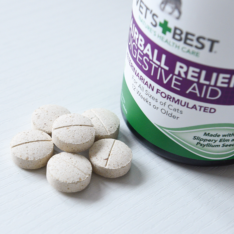 美国vetsbest绿十字猫草片猫咪专用毛片去毛神器猫