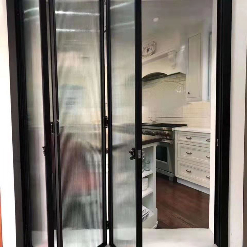 长虹玻璃折叠门推拉门隐形无轨极窄厨房阳台卫生间铝合金隔断移门