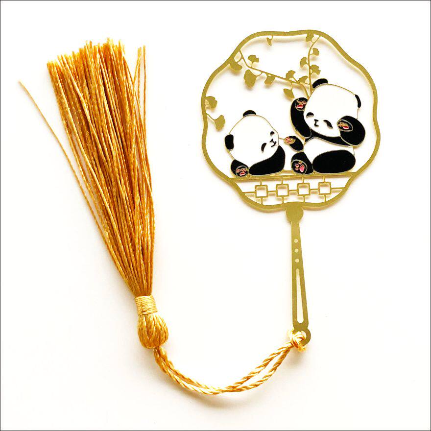 礼盒装熊猫书签精致金属古典中国风成都基地文创纪念品新年礼物