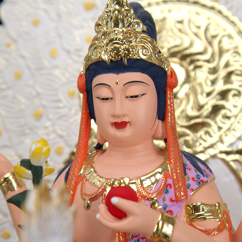 明王金刚典藏孔雀护世佛母大明真言密宗护法摆件