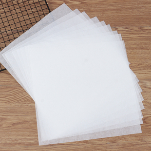 烘焙正方形硅油纸 食品级吸油烤肉纸 500张 烤箱商业专用不粘50张