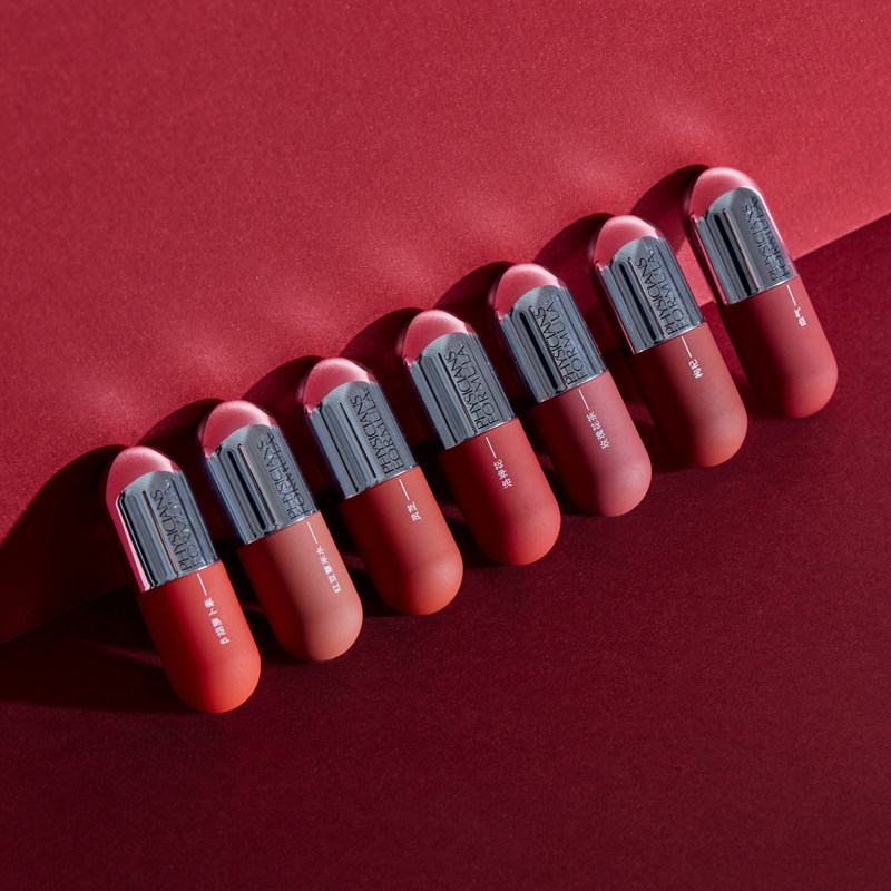 美国pf口红元气小丸子口红小众品牌女学生款药丸胶囊口红 2支装