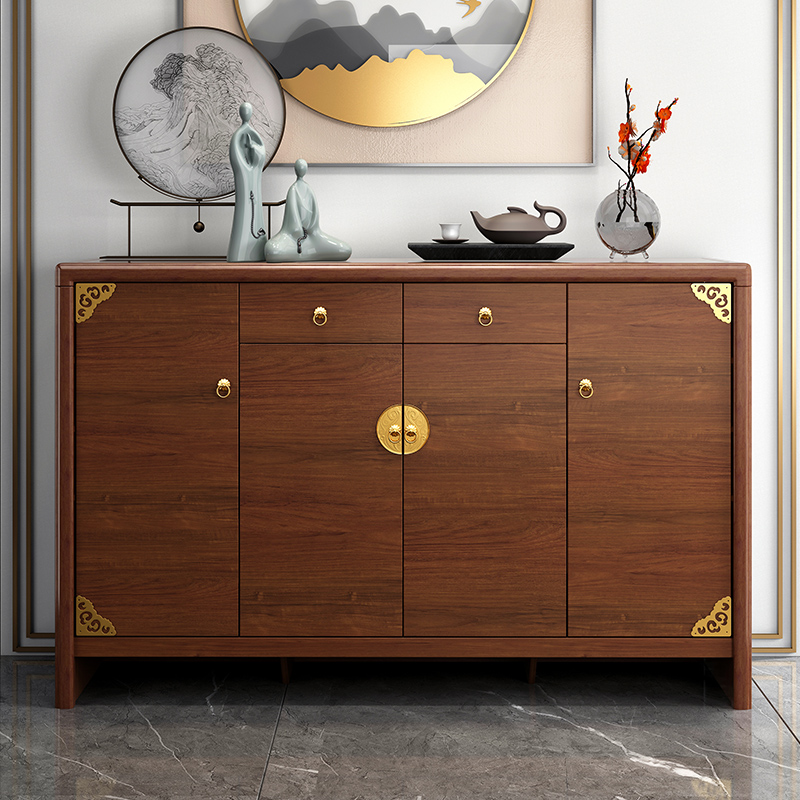 实木储物柜中式新中式大容量阳台鞋柜门厅客厅玄关鞋柜