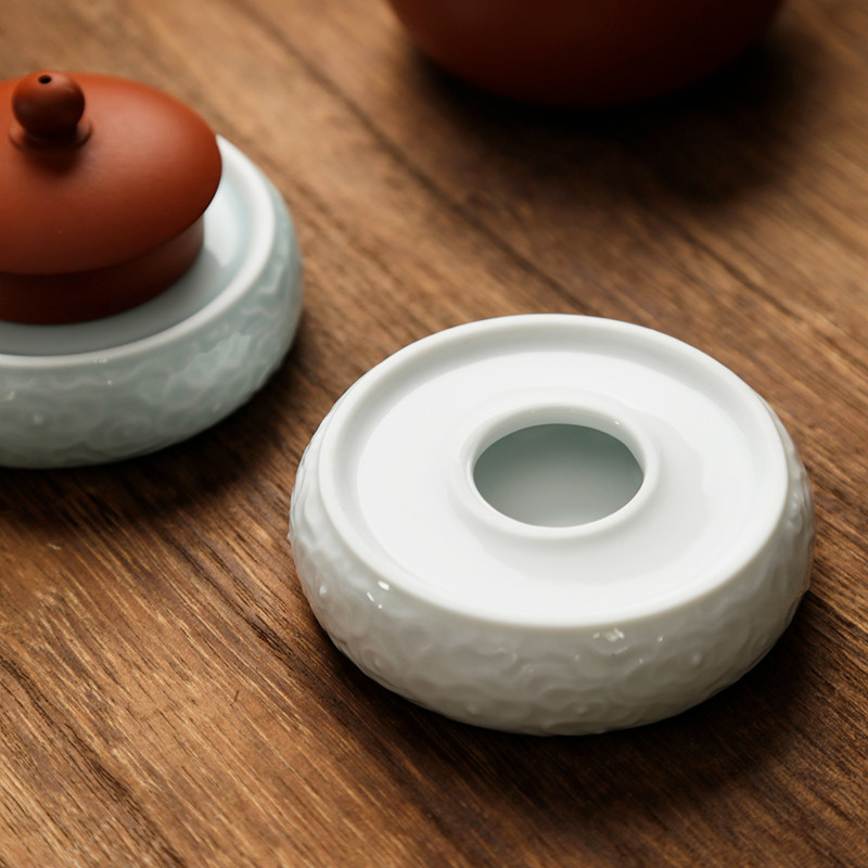 陶瓷盖置盖托紫砂壶托茶搁置盖碗茶壶盖子架子茶道