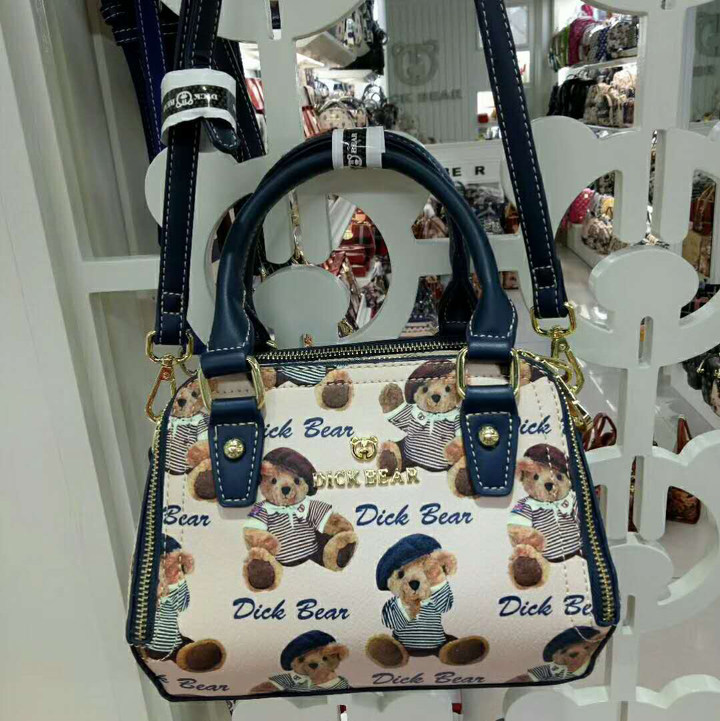 dickbear迪克熊手提包女士单肩斜挎包小熊女包韩版通用款女包