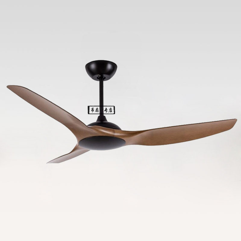 外贸北欧简约复古吊扇dc三叶茶色110v台湾吊扇