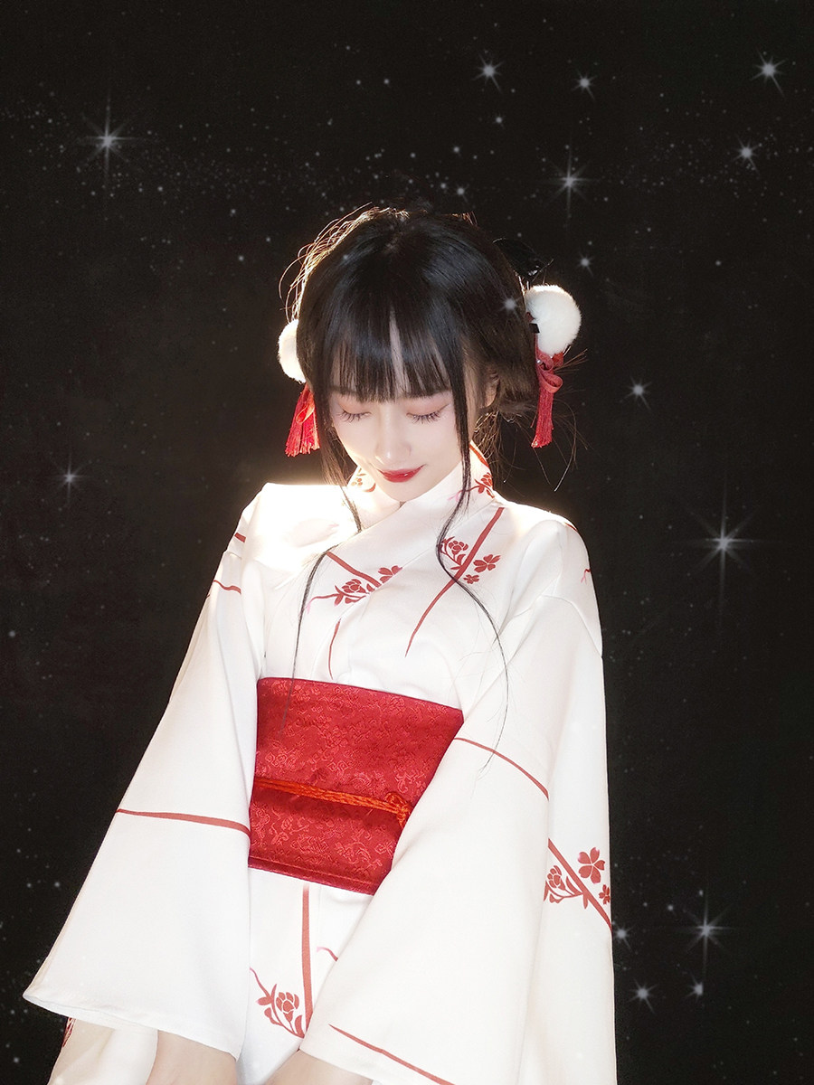 和服神明少女改良套装日系和风影楼复古写真民族服装