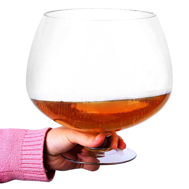 酒杯巨大特大号超大巨型大容量啤酒杯大号红酒高脚杯异形