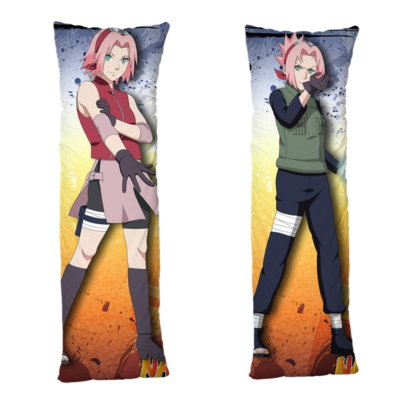 火影忍者春野抱枕头小樱宇智波动漫周边双人枕可拆洗靠垫