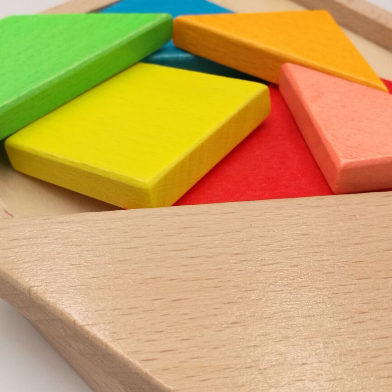 小学生七巧板拼图拼板教具幼儿园宝宝早教教益智力玩具拼图