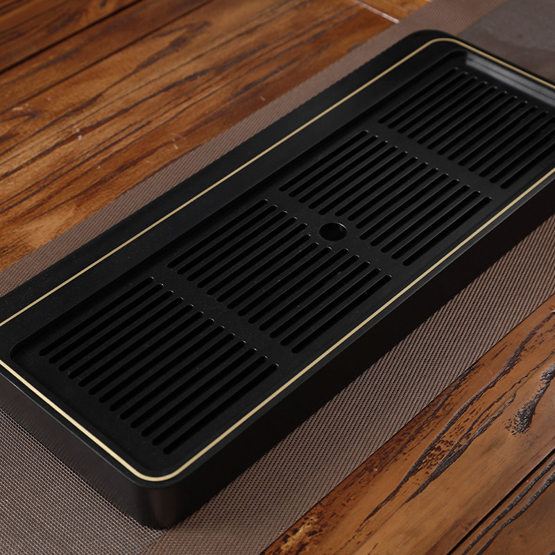 德国电木茶盘嵌入式复古古风家用简约胶木高端茶盘