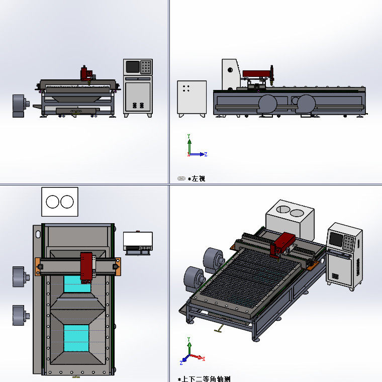 激光切割机3d图纸数控cad模型agv小车