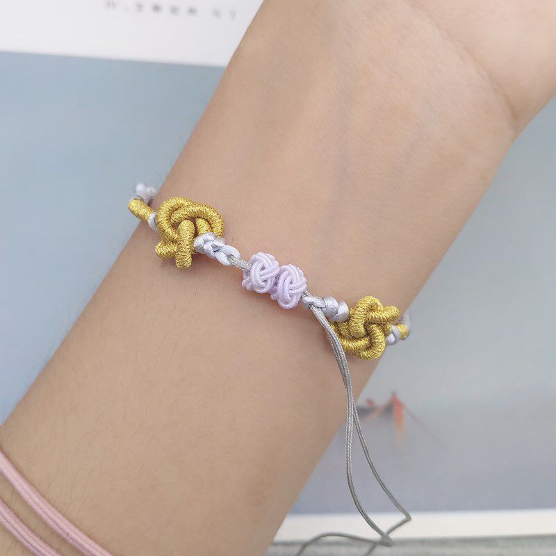 手工编织同心结手绳半成品可穿吊坠转运路路通diy手链