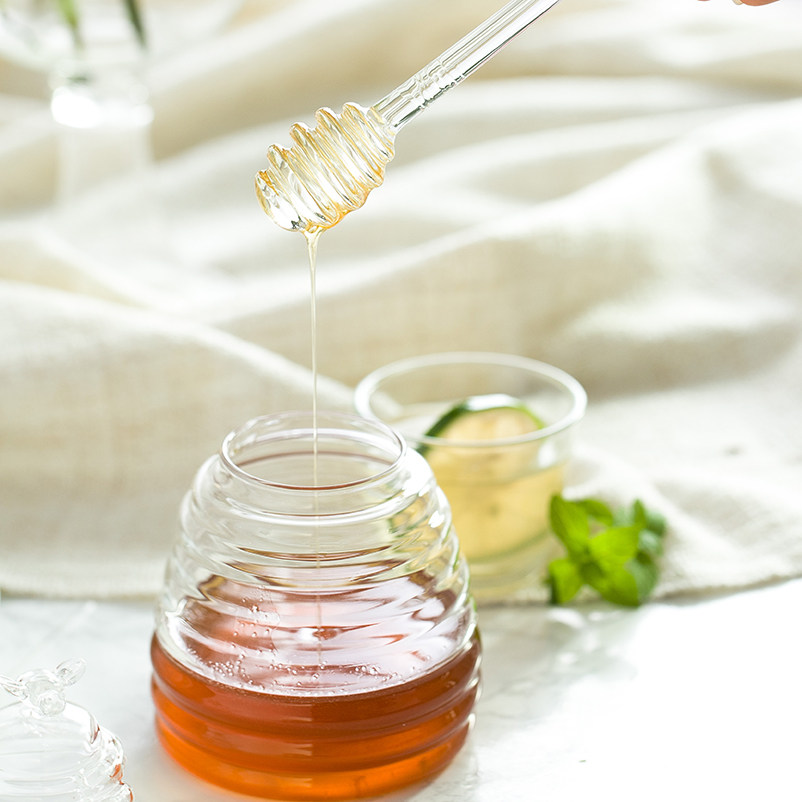 玻璃英国artland蜂蜜蜜罐蜂巢小蜜蜂手工高硼硅搅拌棒调味瓶罐