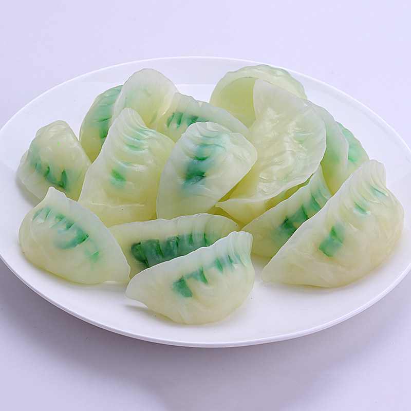 饺子仿真水饺水晶水煎蒸饺模型摄影影视拍摄仿真水果