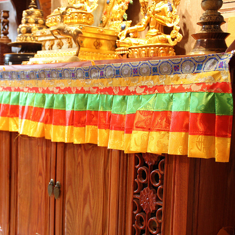 帷幔布三色三色挂帘藏式藏传佛教佛堂装饰用品布艺品艺品佛教工艺品