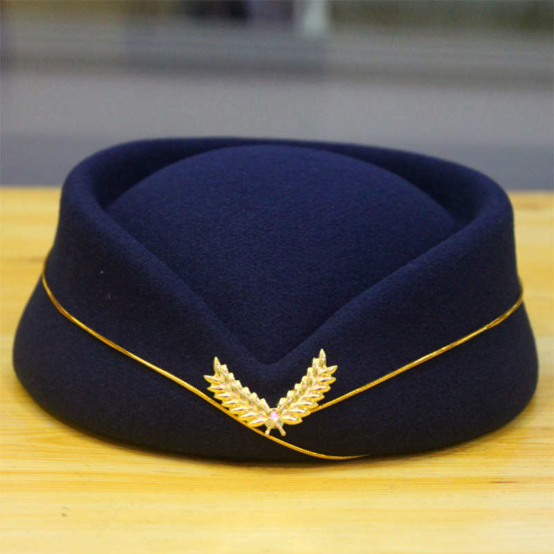 红色空姐军鼓队帽乐队演出礼仪酒店帽子