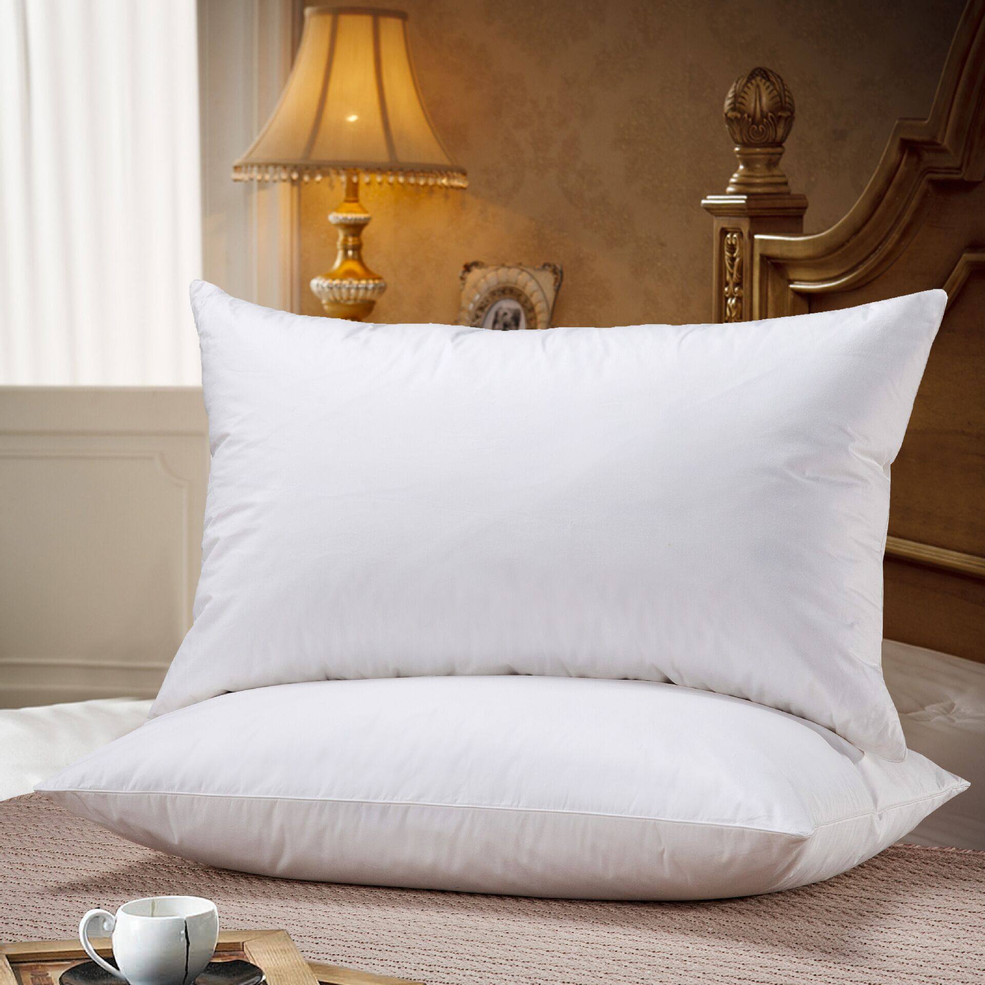 枕芯枕头荞麦白色宾馆酒店两用枕羽丝绒包邮枕头