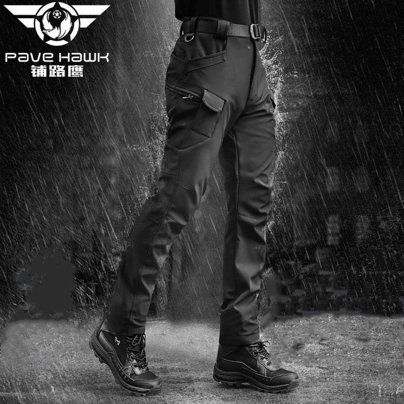 户外执政官冲锋裤男防水防风加绒战术迷彩裤鲨鱼软壳工装裤秋冬季