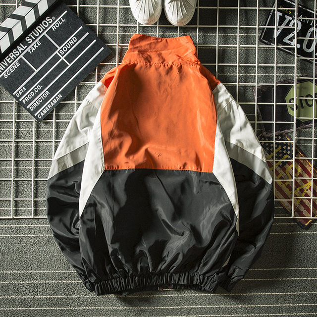 American street brand jacket tide hit color stitching thin section Harajuku style hip-hop letters sport coat for men Jackets American street brand jacket tide hit color stitching thin section Harajuku style hip-hop letters sport coat for men Jackets