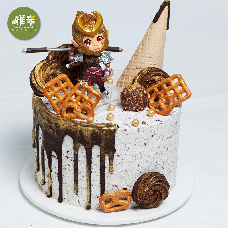 雅米王者荣耀孙悟空主题奶酪动物奶油新鲜生日蛋糕新鲜生日蛋糕