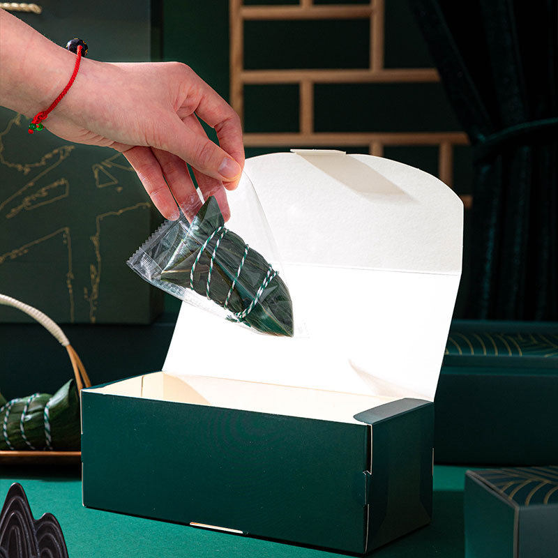 粽子传统书法端午透明粽叶包装盒pet外盒包装礼品盒