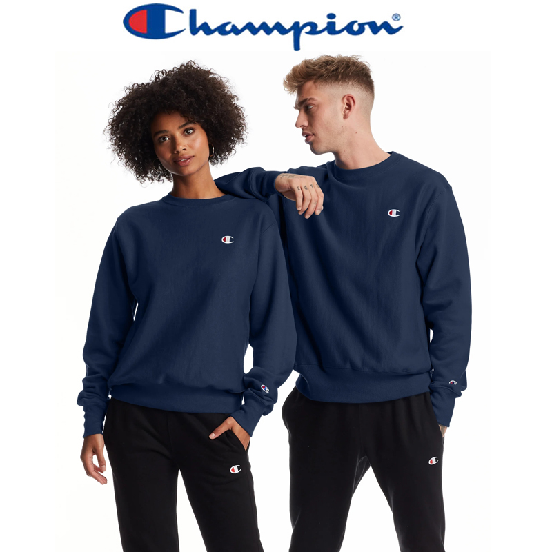 champion冠军情侣圆领卫衣男女款冬季加绒宽松版外套正品美版潮牌