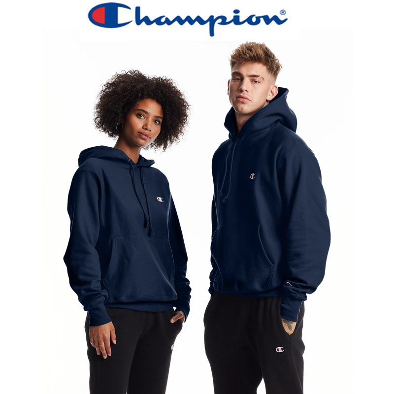 champion冠军连帽卫衣男女同款情侣薄款宽松刺绣春秋潮流外套正品