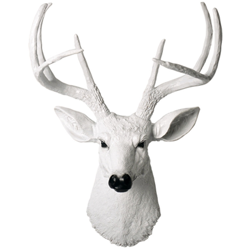 北欧招财鹿头壁饰挂件简约现代玄关客厅背景壁饰