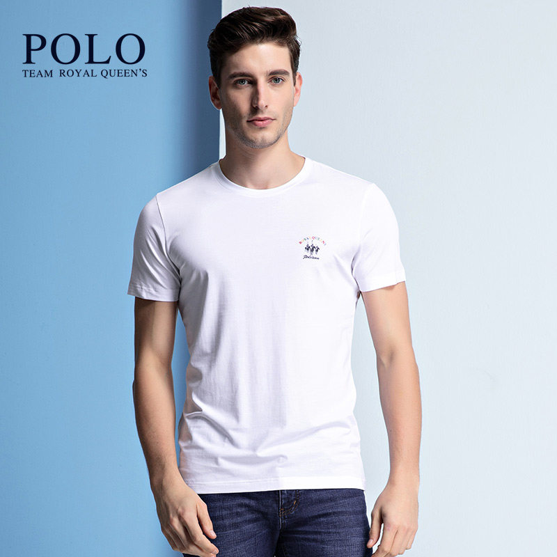 皇家保罗夏季莫代尔恤男短袖圆领休闲经典打底修身t恤