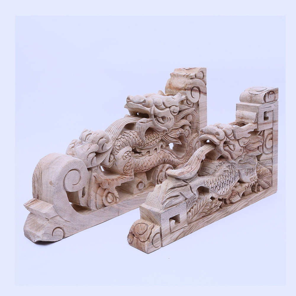 东阳木雕实木牛腿古建寺庙斜撑祠堂修缮人物门神手工雕刻雀替梁托