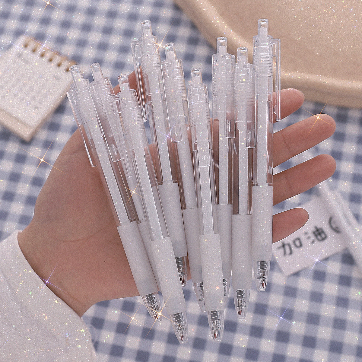 ins日系无印风简约按压式刷题中中性笔学生高颜值中性笔