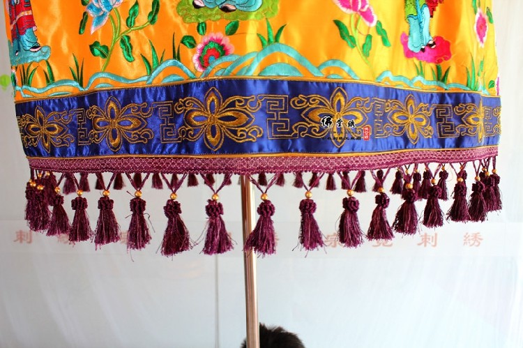 新款道教用品神仙龙华宝盖出游凉伞神帐挂幡潮绣龙八仙神光普照