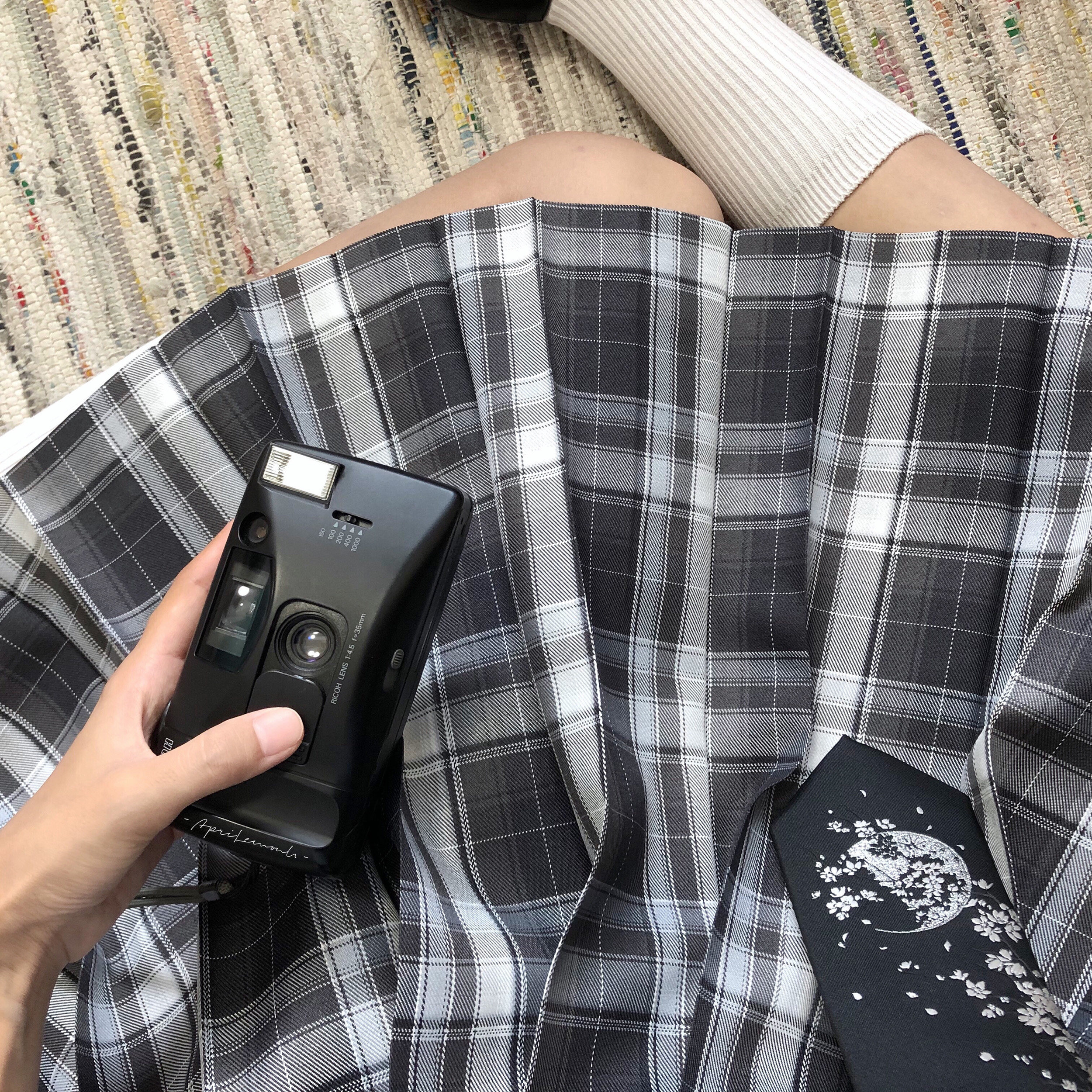 北落师门烟月原创jk制服格裙黑白百褶裙jk