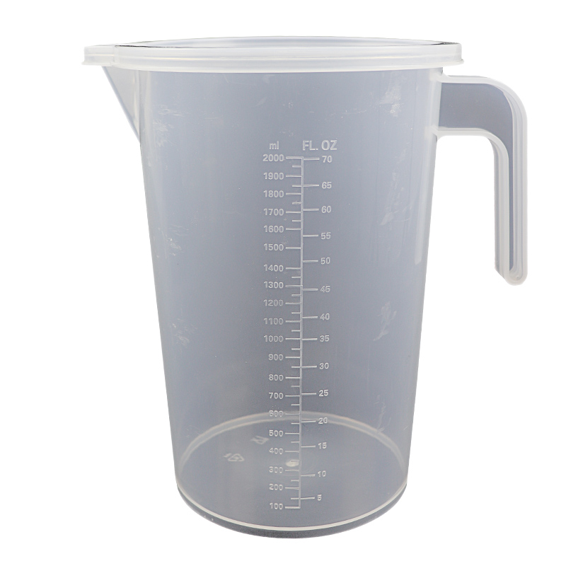 2000ml冷热热茶水壶加厚带盖塑料量杯带刻度量杯子