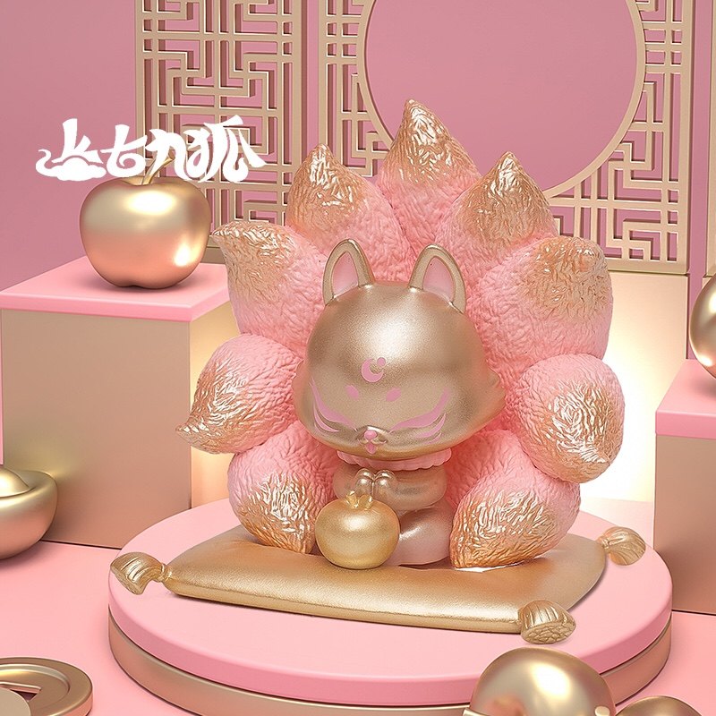 正版上古九狐3代盲盒寻找聚财可爱九尾狐摆件潮玩盲盒