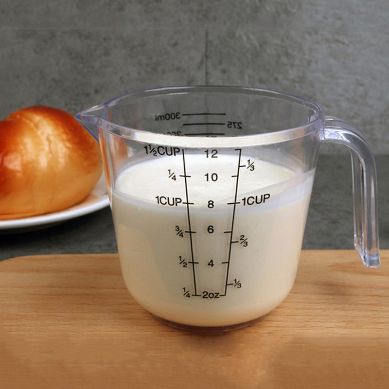 塑料量杯家用带刻度透明毫升杯牛奶奶茶店克度杯子