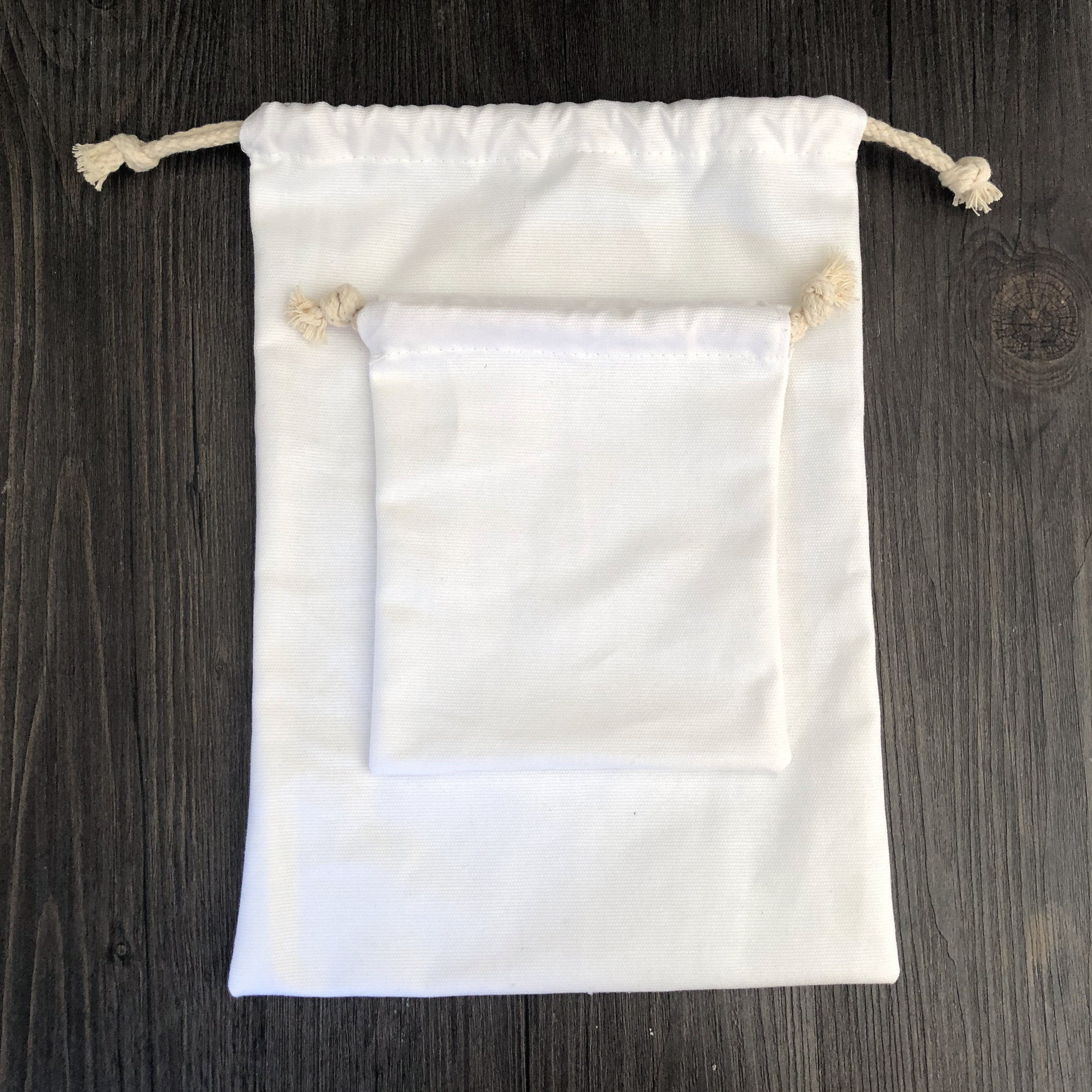 布袋抽绳纯棉帆布口袋白色白色棉棉布旅行收纳包其他收纳袋